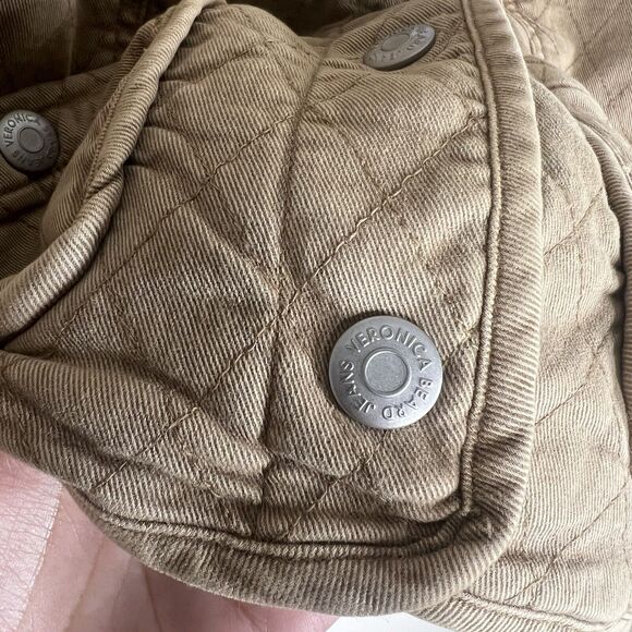 New  Veronica Beard Camilla Quilted Jacket Tan Sierra  XS  Puff Sleeve - Picture 5 of 12